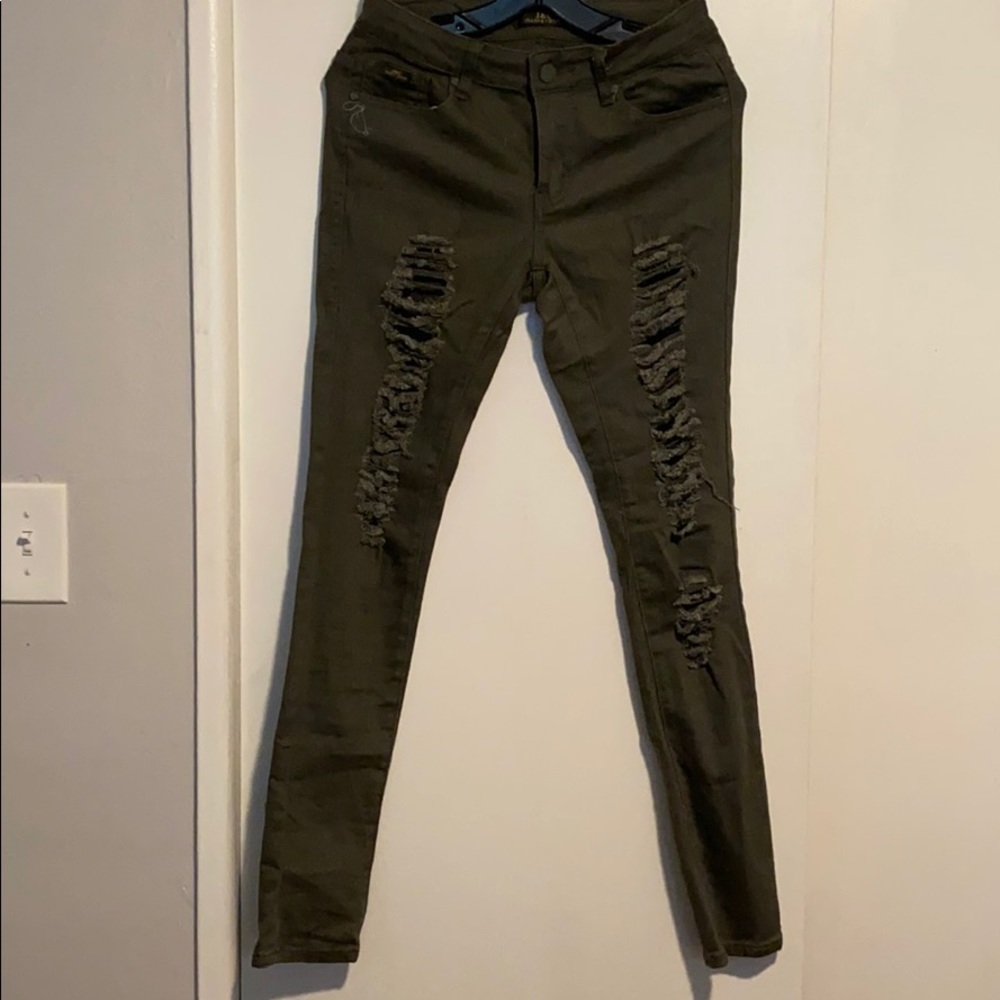 Distressed jeans